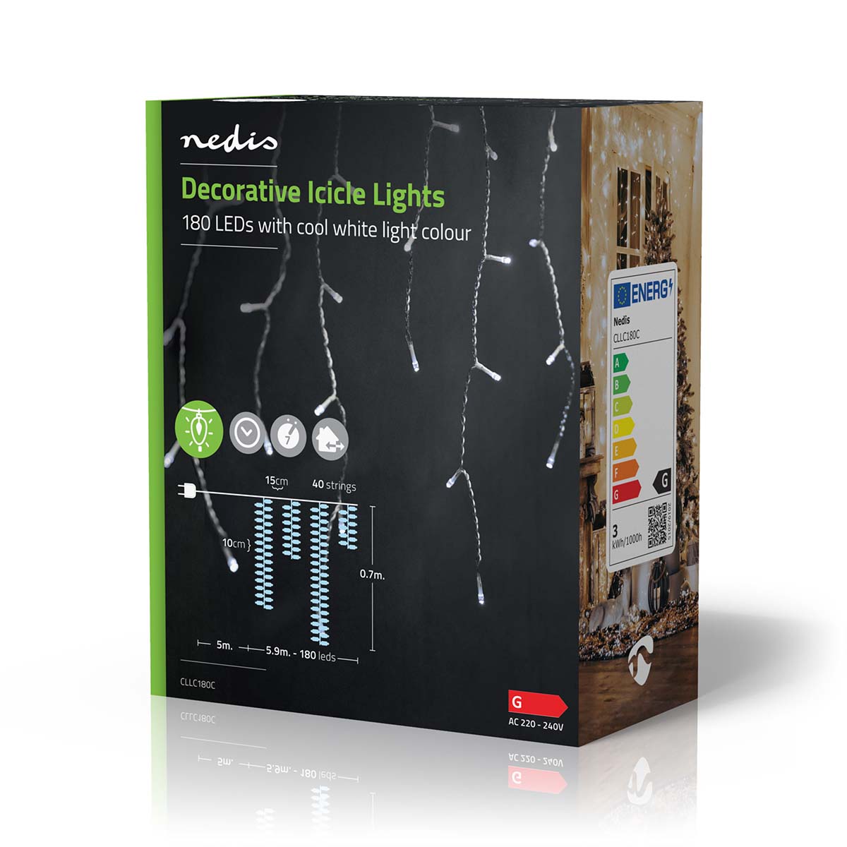 LED-Lichterkette Eiszapfen 180 LEDs 5,9m jetzt kaufen - Aktionskönig