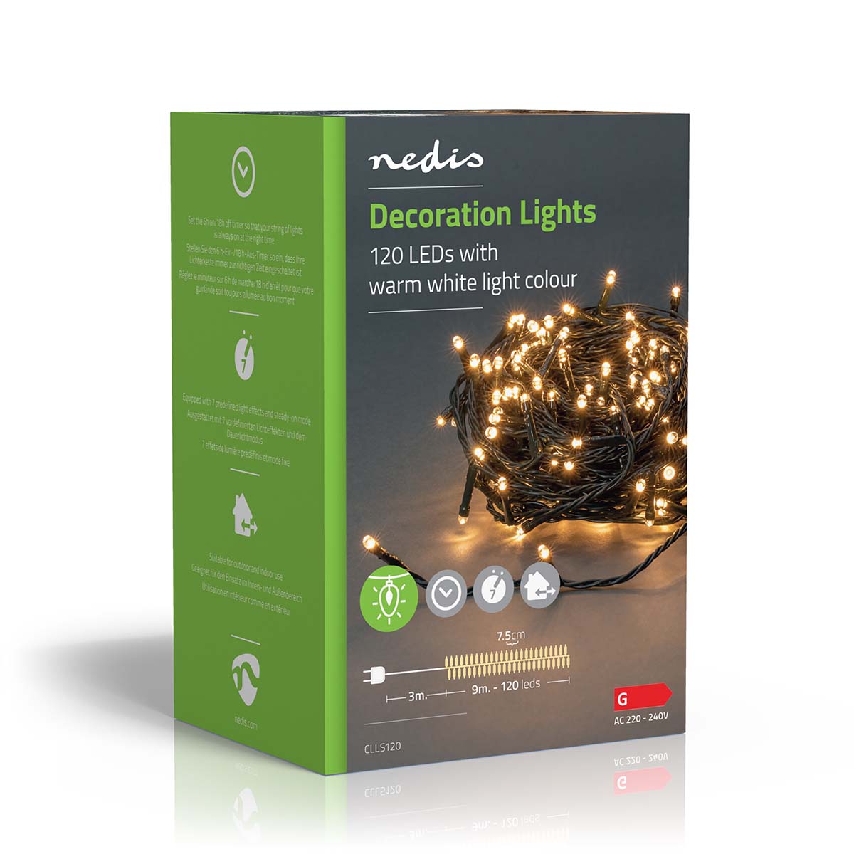 LED-Lichterkette warmweiss 120 LEDs 9m jetzt kaufen - Aktionskönig