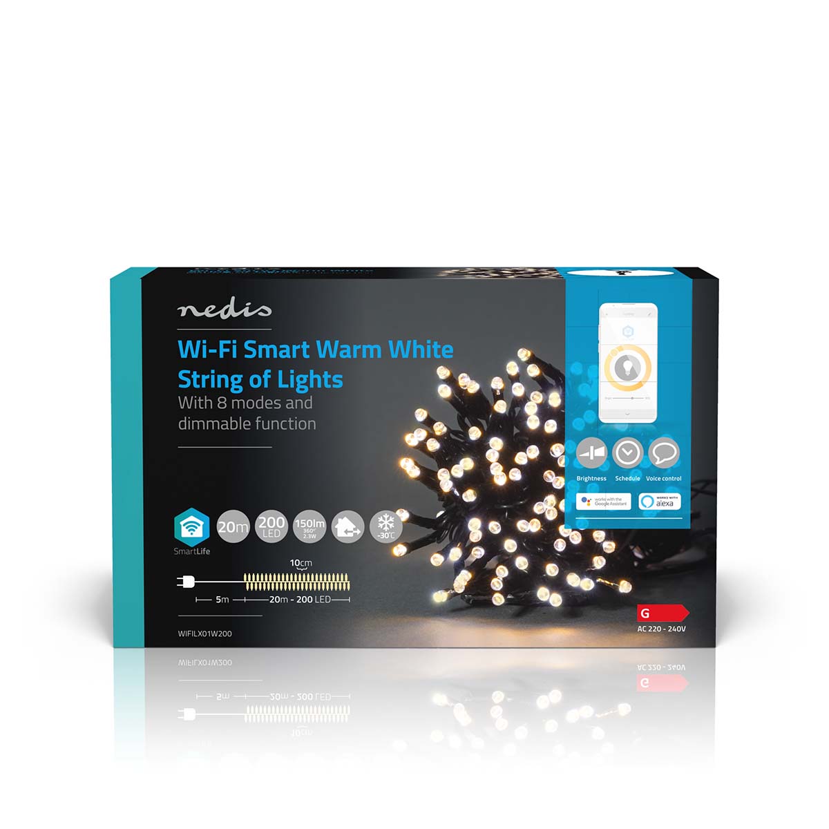 Smart LED Lichterkette 200 LEDs 20m jetzt kaufen - Aktionskönig