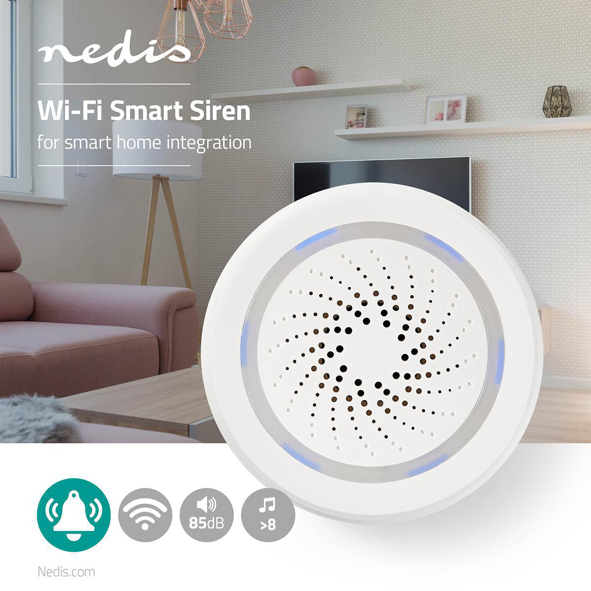 Smartlife Sirene, Wi-Fi, 85 dB, weiss jetzt kaufen - Aktionskönig